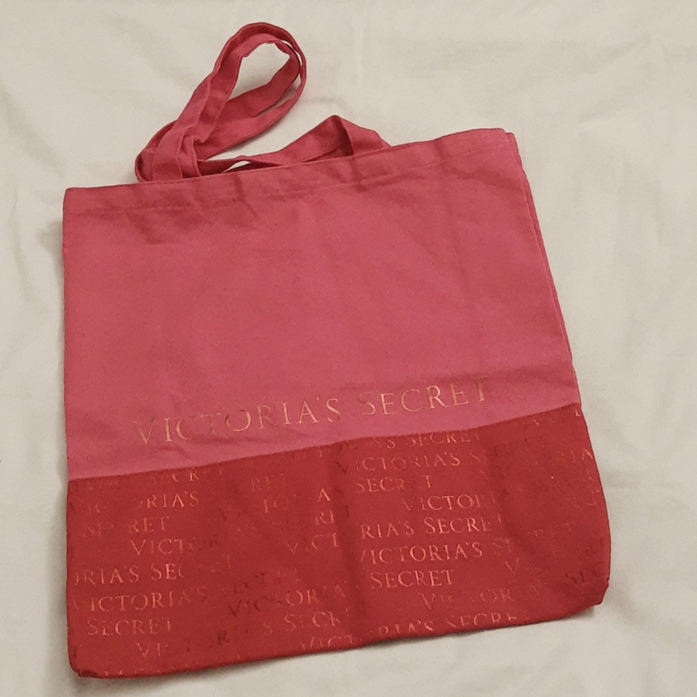 Victoria’s Secret Dare Me Pink Color Block Open Tote Bag VTG, Red Pink